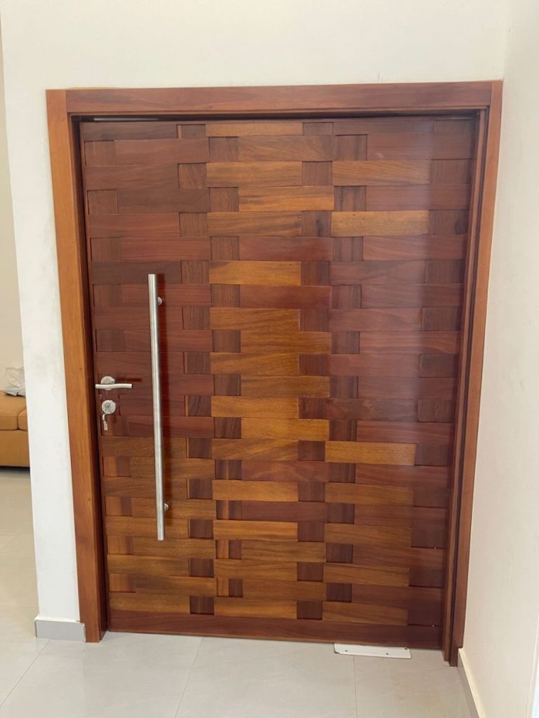 one and half wooden door ghana
